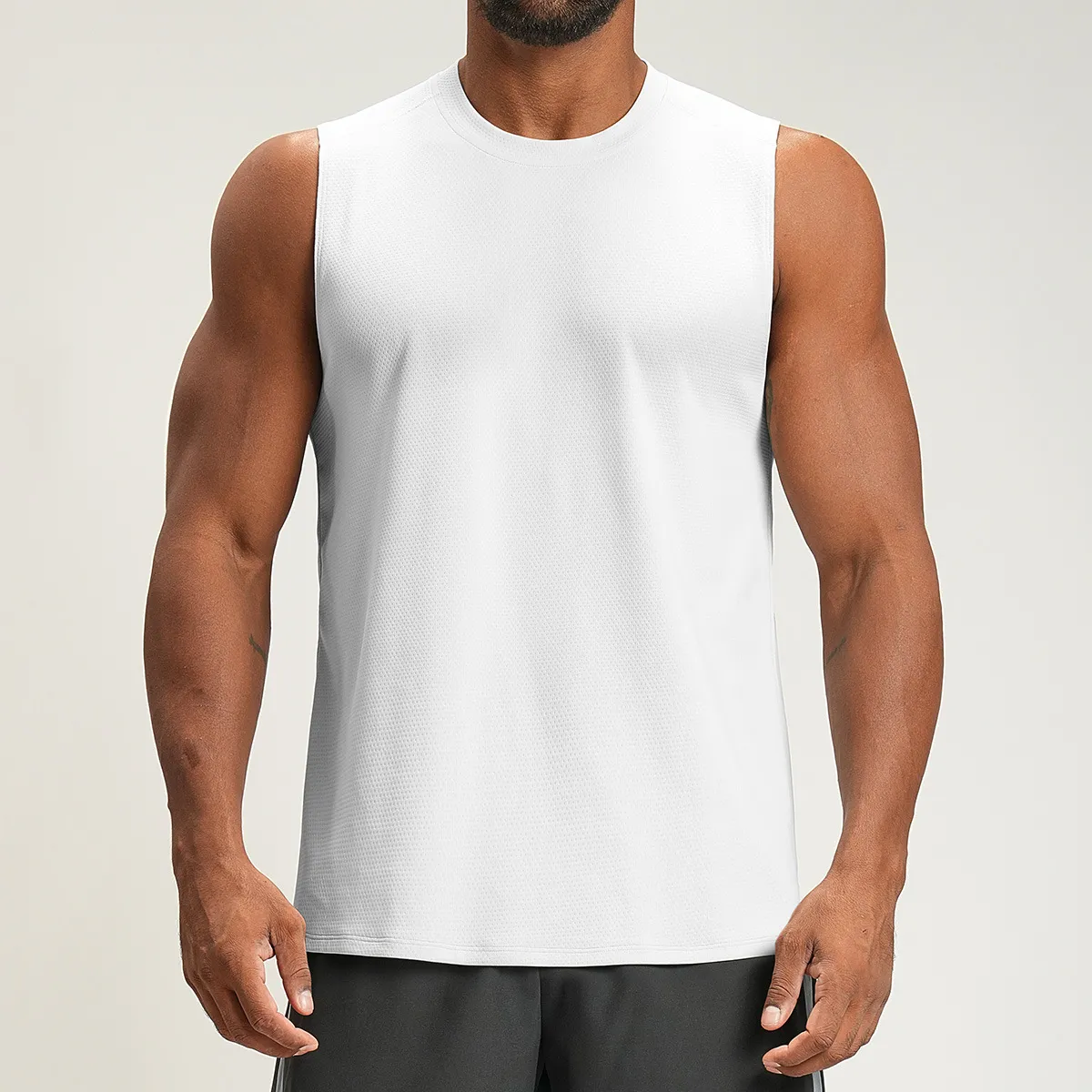 Men's Sporty Breathable Sleeveless Fitness Wear Sports Vest for Outdoor Running EFGBDD-EBX4159