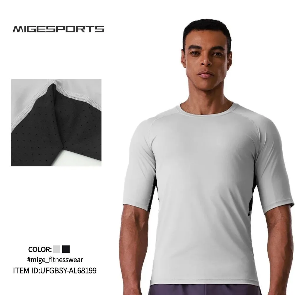 Men's Sports T-Shirt - Quick-Dry, Lightweight Short-Sleeve Top for Summer Running, Basketball & Training UFGBSY-AL68199