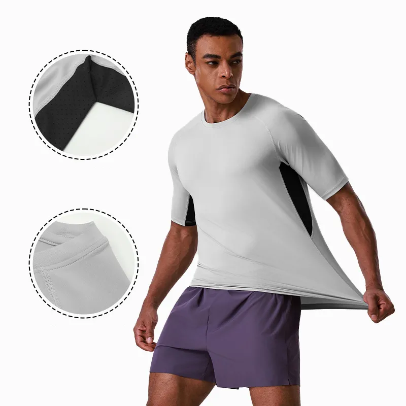 Men's Sports T-Shirt - Quick-Dry, Lightweight Short-Sleeve Top for Summer Running, Basketball & Training UFGBSY-AL68199