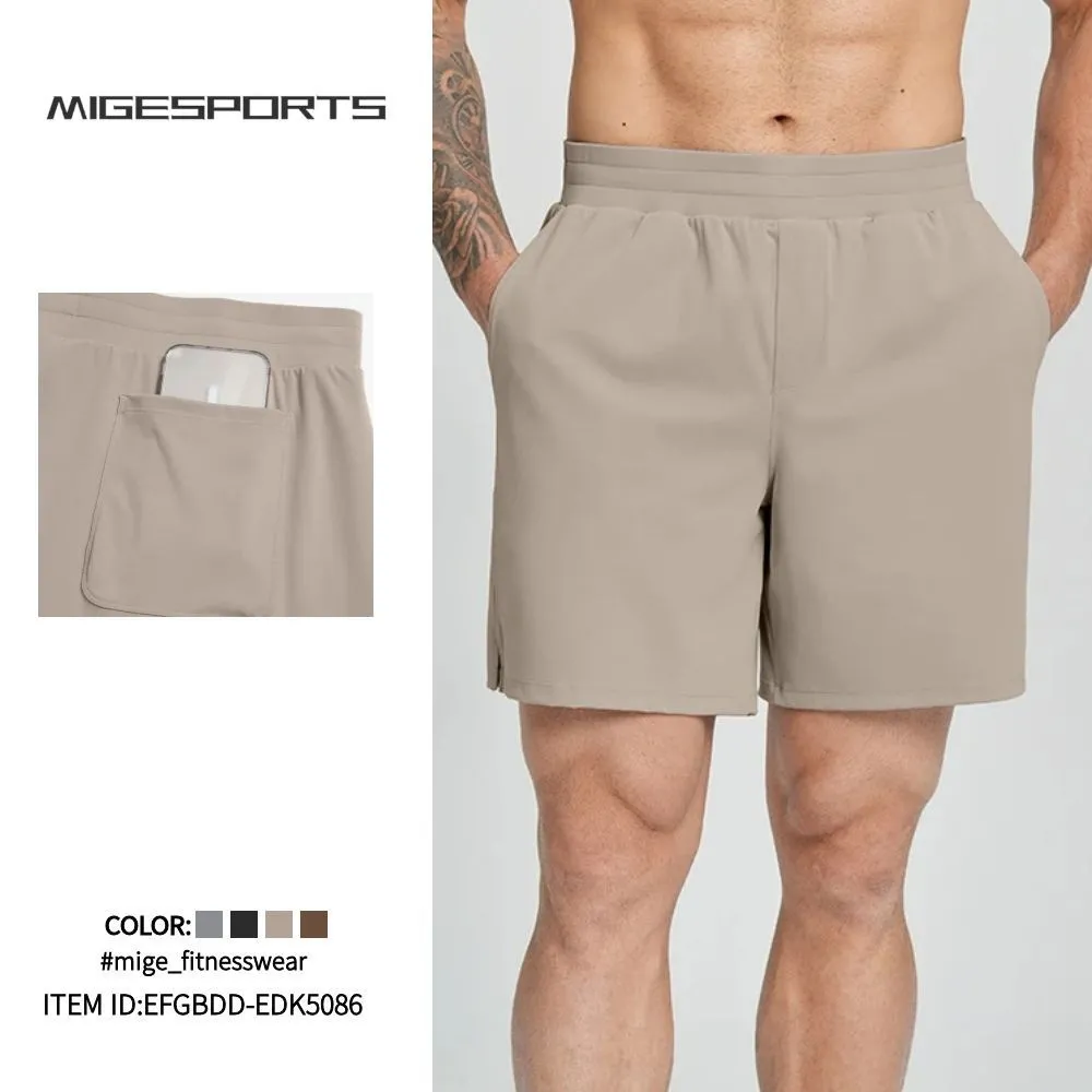 Sportswear Mens Lightweight Shorts Athletic Fitness Mens Gym Shorts With Pocket Four Way Stretch Shorts for Men EFGBDD-EDK5086