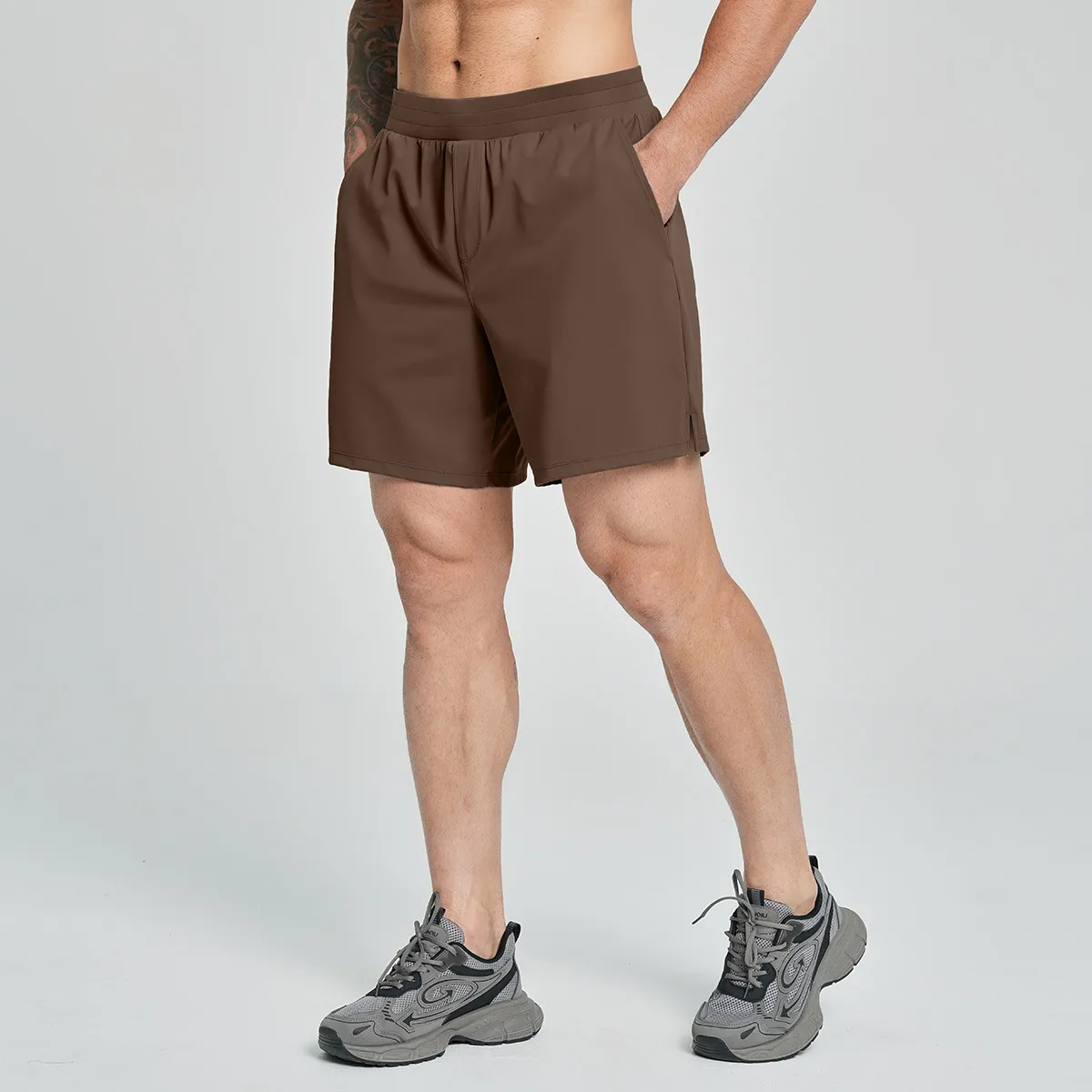 Sportswear Mens Lightweight Shorts Athletic Fitness Mens Gym Shorts With Pocket Four Way Stretch Shorts for Men EFGBDD-EDK5086