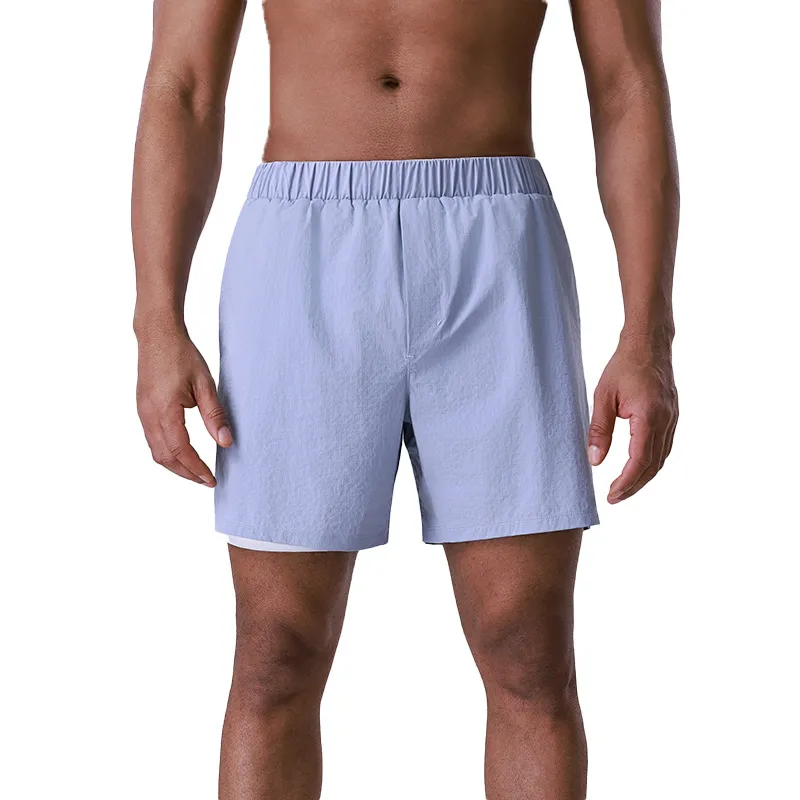 Men's Sports Shorts Training Quick Drying Running Fitness Active Wear Double Layer Running Gym Shorts UFGBSY-B137