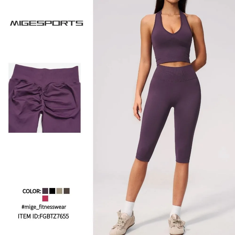 New Yoga Sets Women's Seamless Gym Clothing for Fitness Women Workout Yoga Set FGBTZ7655