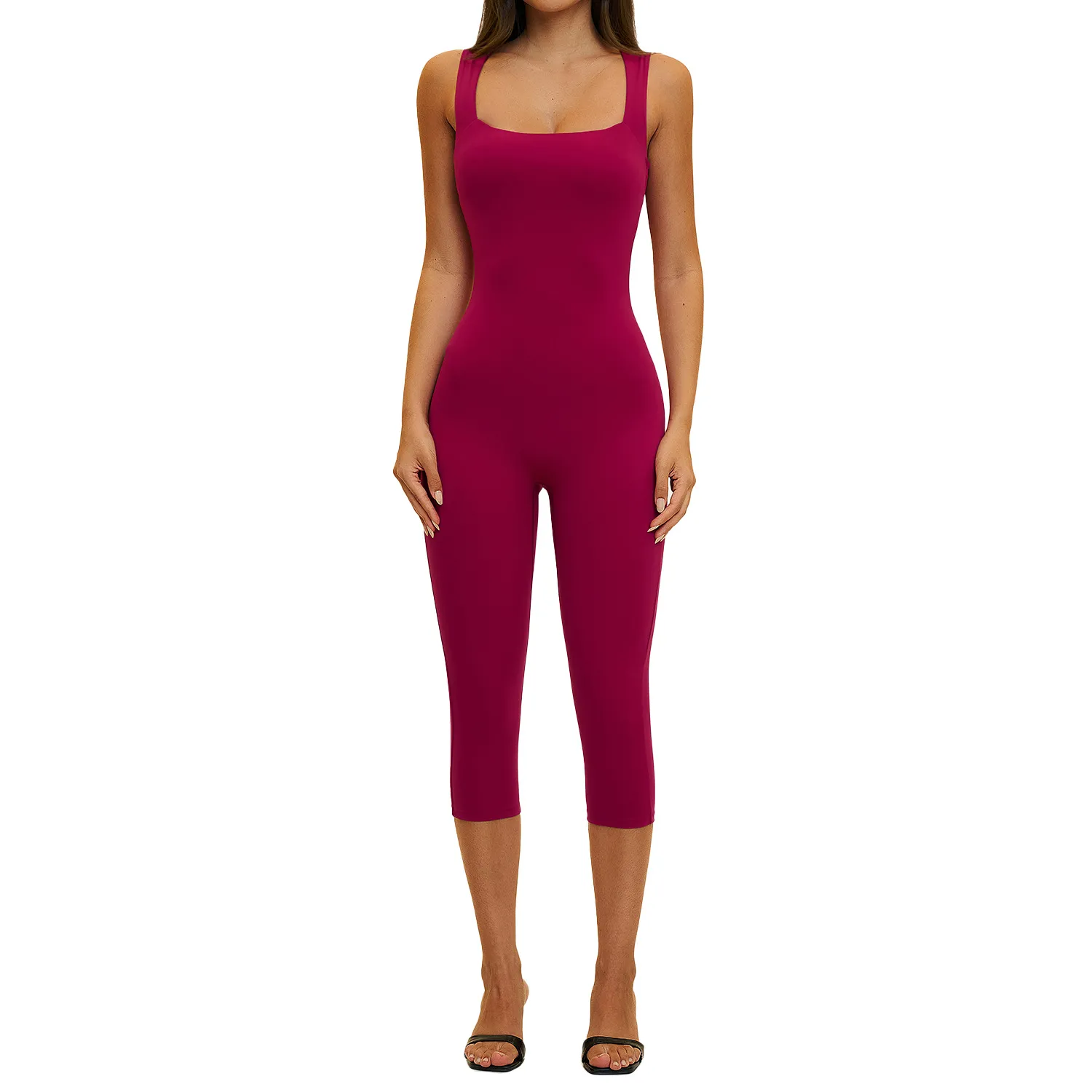 Women's Sleeveless One Piece Sports Bodysuit Comfortable Yoga Jumpsuit Workout Wear FGBFLT3533