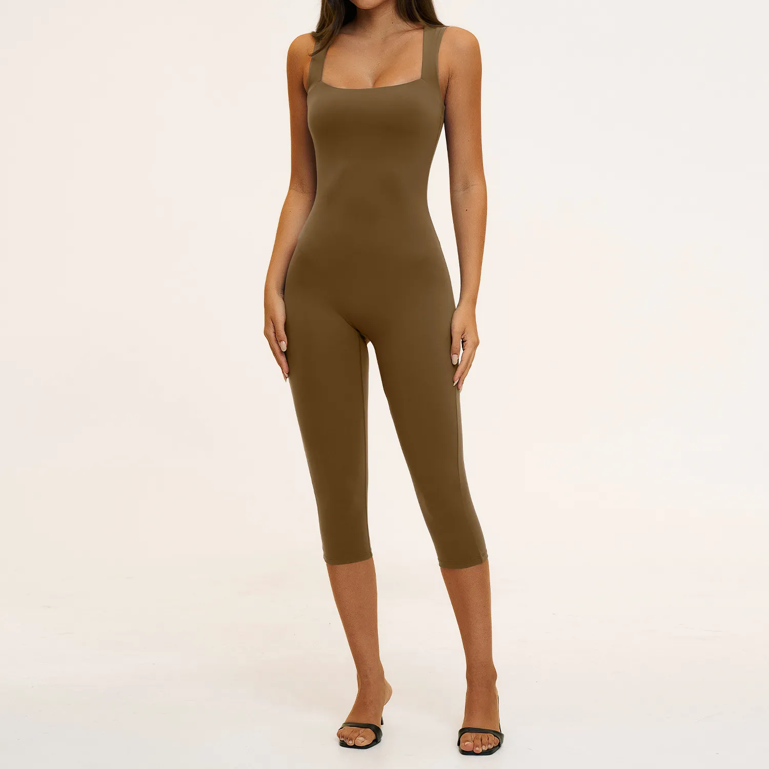 Women's Sleeveless One Piece Sports Bodysuit Comfortable Yoga Jumpsuit Workout Wear FGBFLT3533