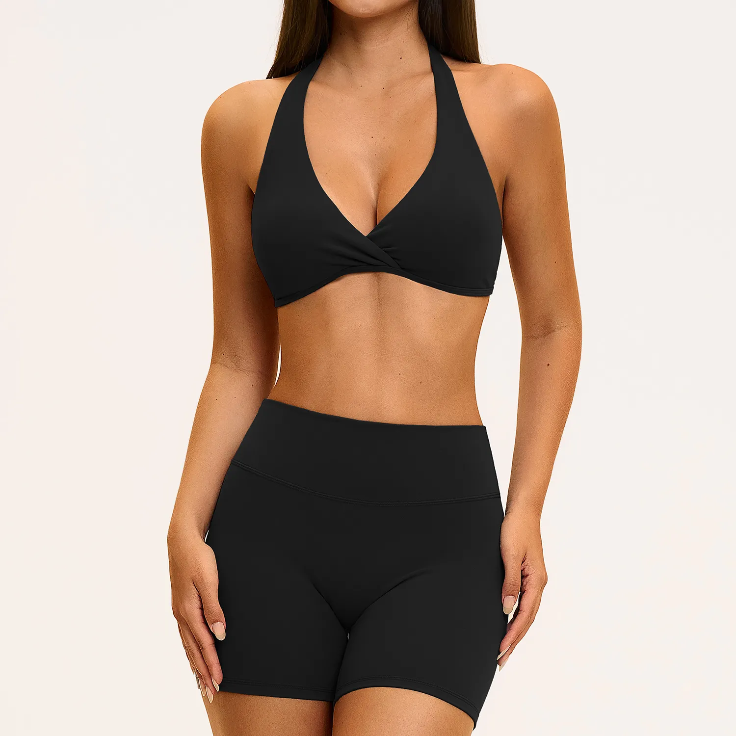 Wholesale Fitness 6 Piece Women Gym Yoga Wear Set Workout Sports Suit Gym Fitness Yoga Set Custom logo FGBTZ4208