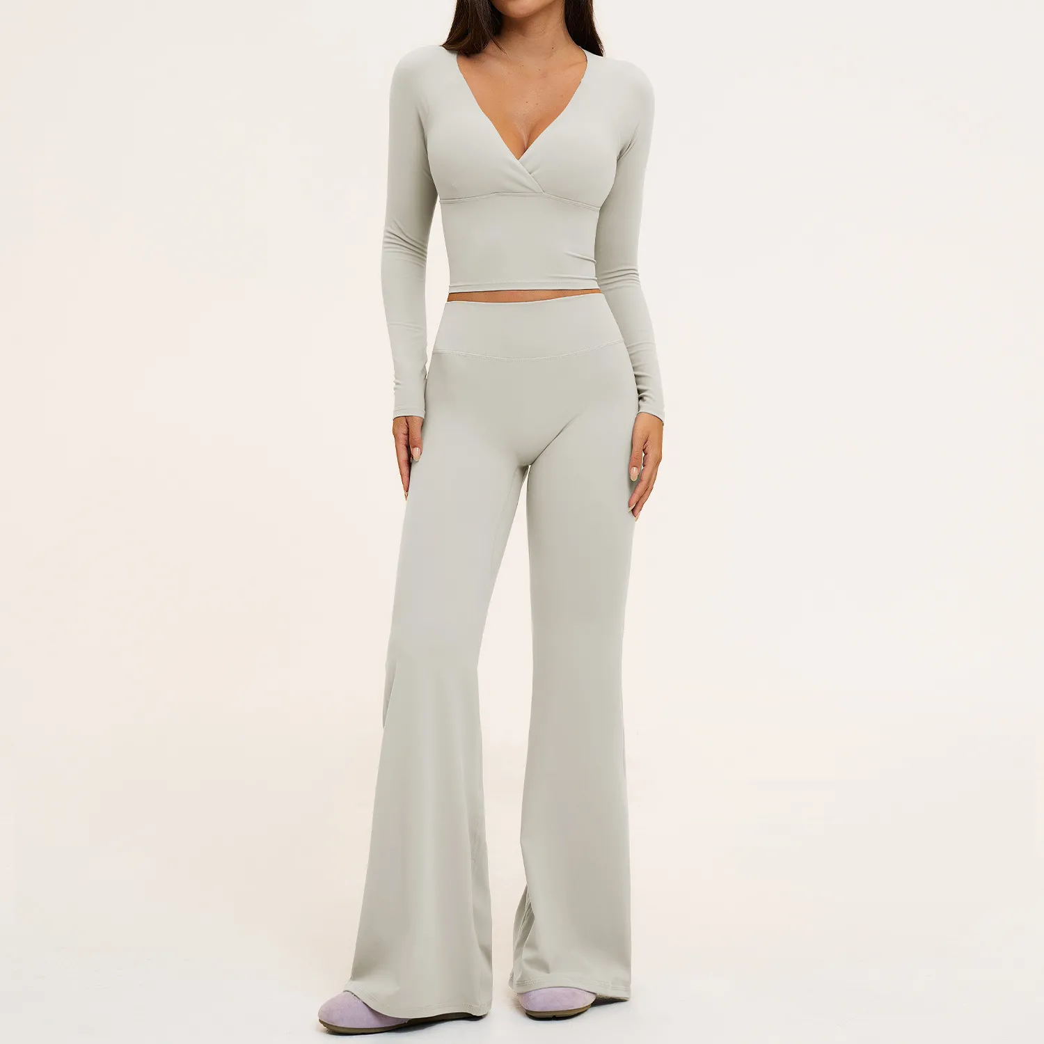 Wholesale Fitness 6 Piece Women Gym Yoga Wear Set Workout Sports Suit Gym Fitness Yoga Set Custom logo FGBTZ4208