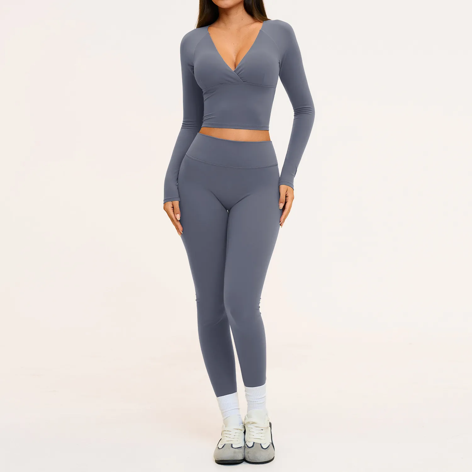 Dusty blue long sleeves+leggings