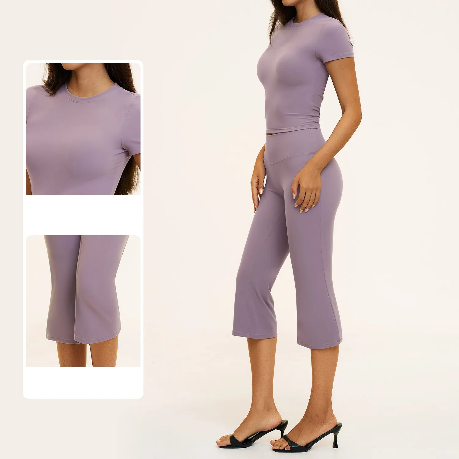 7 Piece Yoga Set Comfortable Elastic Gym Set Workout Clothes Yoga Set for Women FGBTZ9616