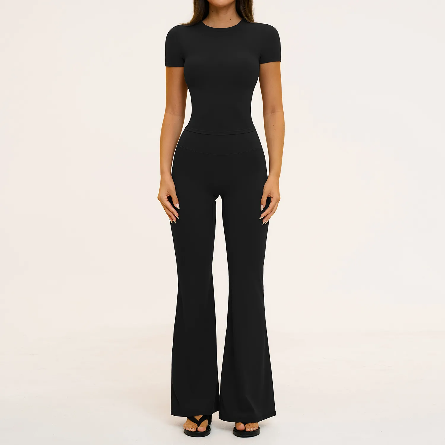 Black short sleeves+pants