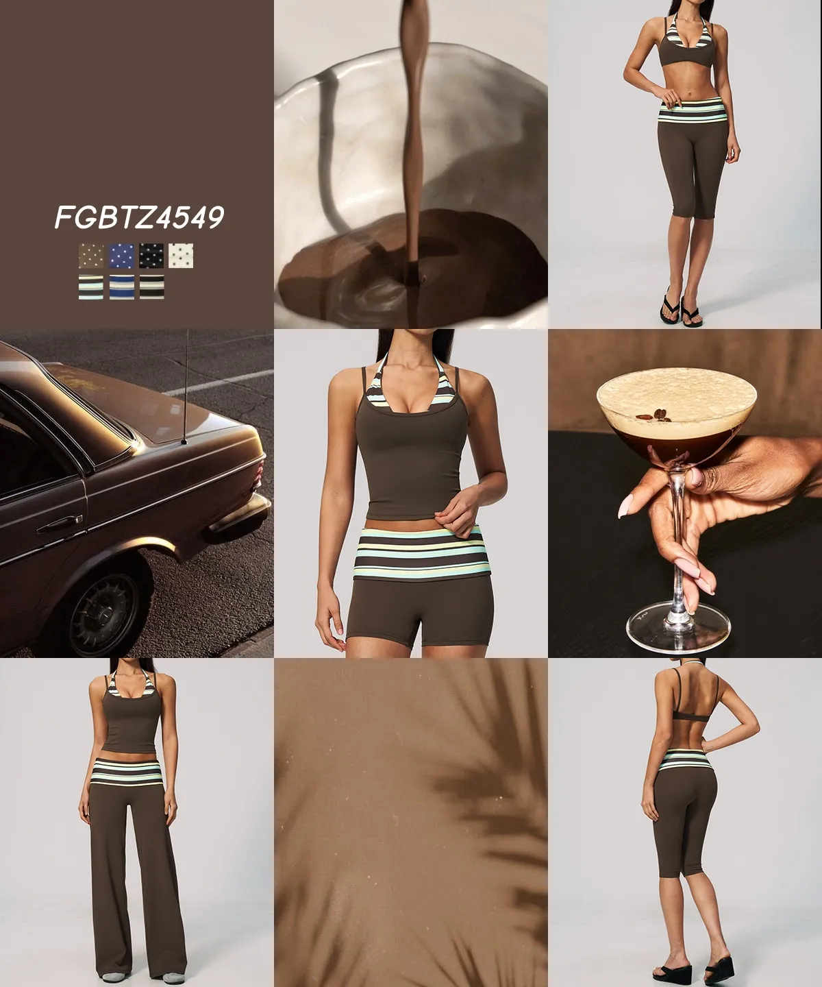 New Arrival: FGBTZ4549 5-Piece Yoga Set – Stylish & Versatile Activewear for Modern Women