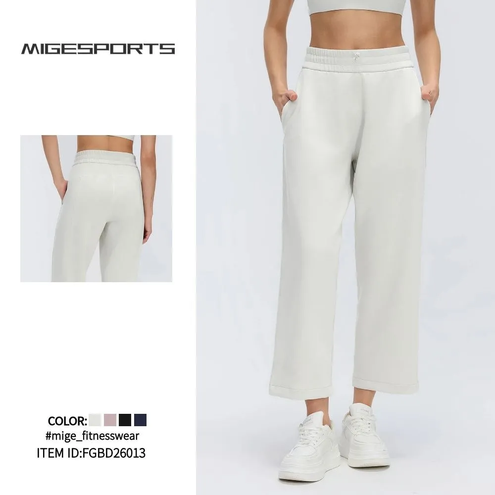 Womens Clothing Gym Fitness Sportswear Loose Sweatpants Casual High Waist Pants for Women Leisurewear Workout Pants  FGBD26013