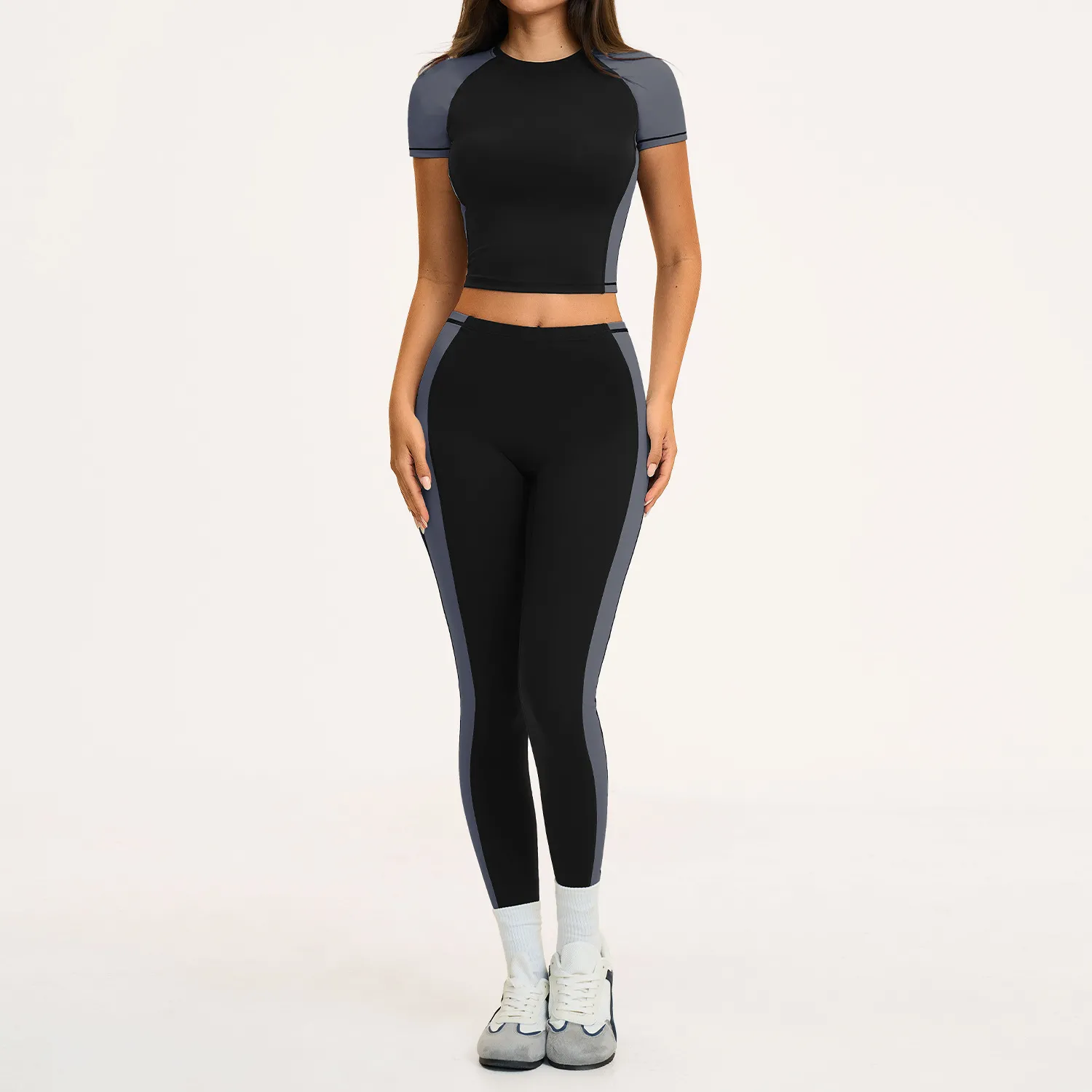 Black short sleeves+leggings