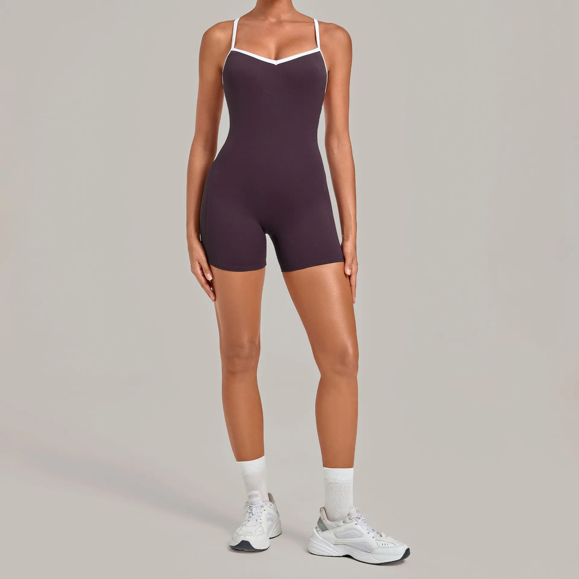Sleeveless Fitness Yoga Jumpsuit Belly One-piece Stylish and Comfortable Fitness Wear FGB3369