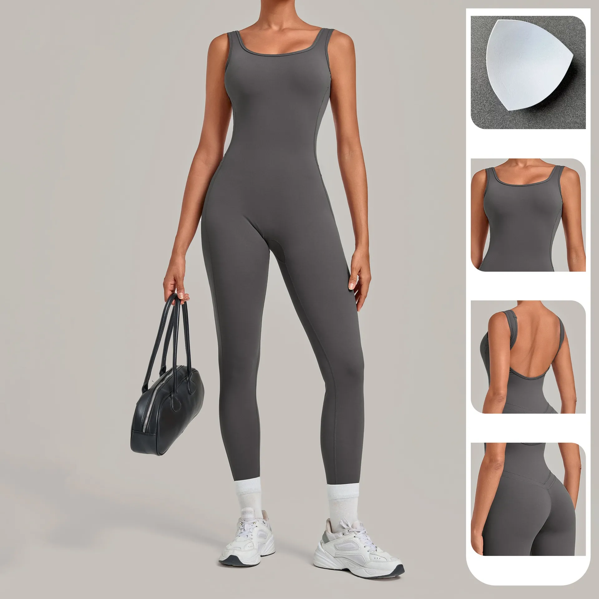 One Piece Yoga Jumpsuit Gym Bodysuit Women's Sports Jumpsuits Backless Sleeveless Tight Long Sportswear FGB7919