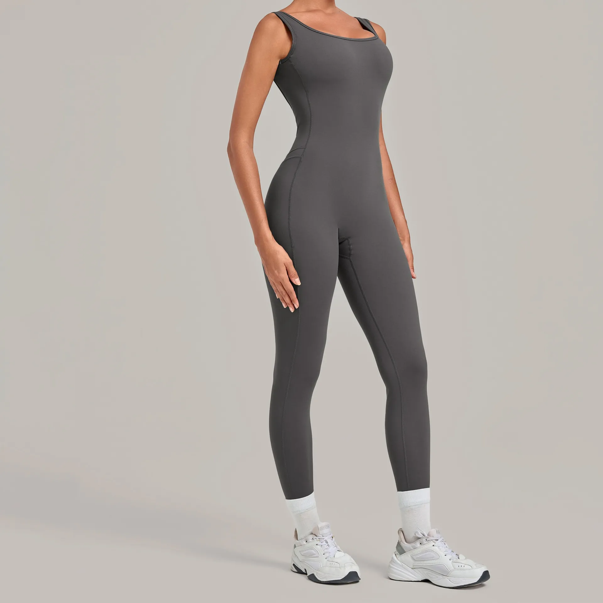 One Piece Yoga Jumpsuit Gym Bodysuit Women's Sports Jumpsuits Backless Sleeveless Tight Long Sportswear FGB7919