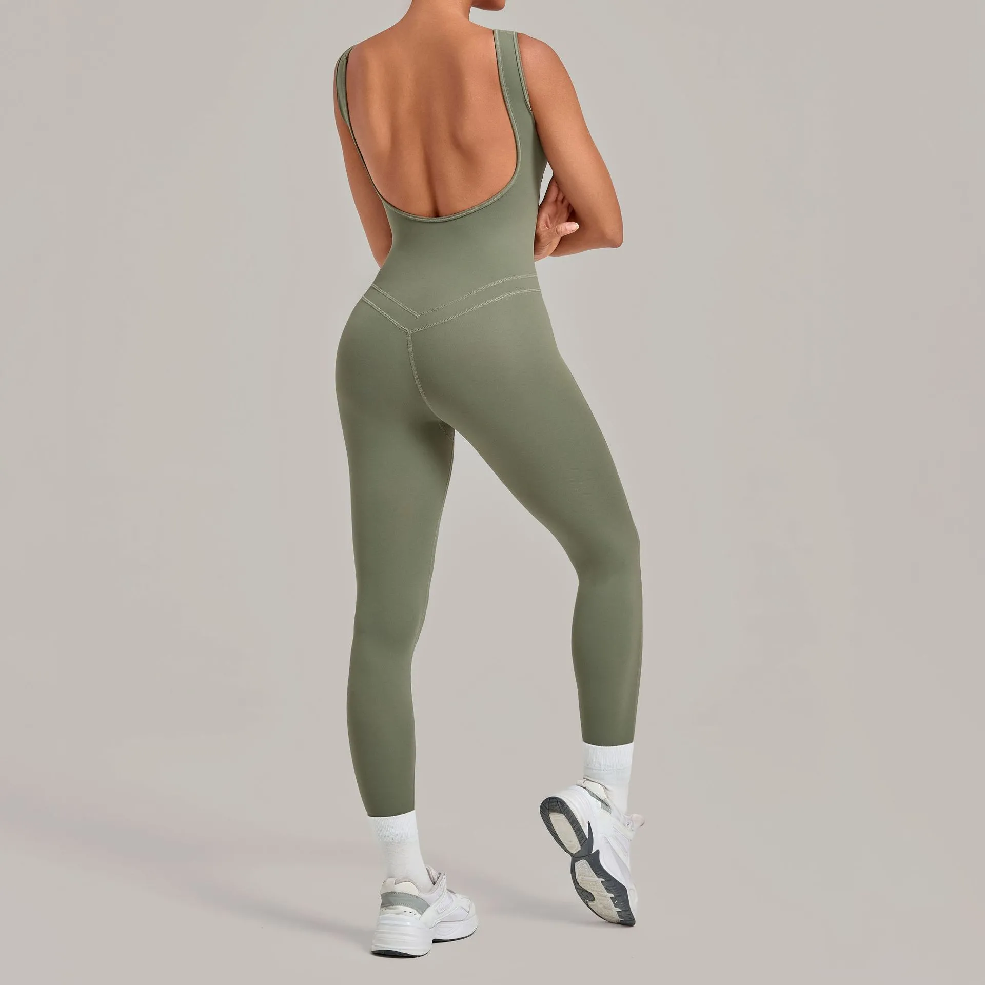 One Piece Yoga Jumpsuit Gym Bodysuit Women's Sports Jumpsuits Backless Sleeveless Tight Long Sportswear FGB7919