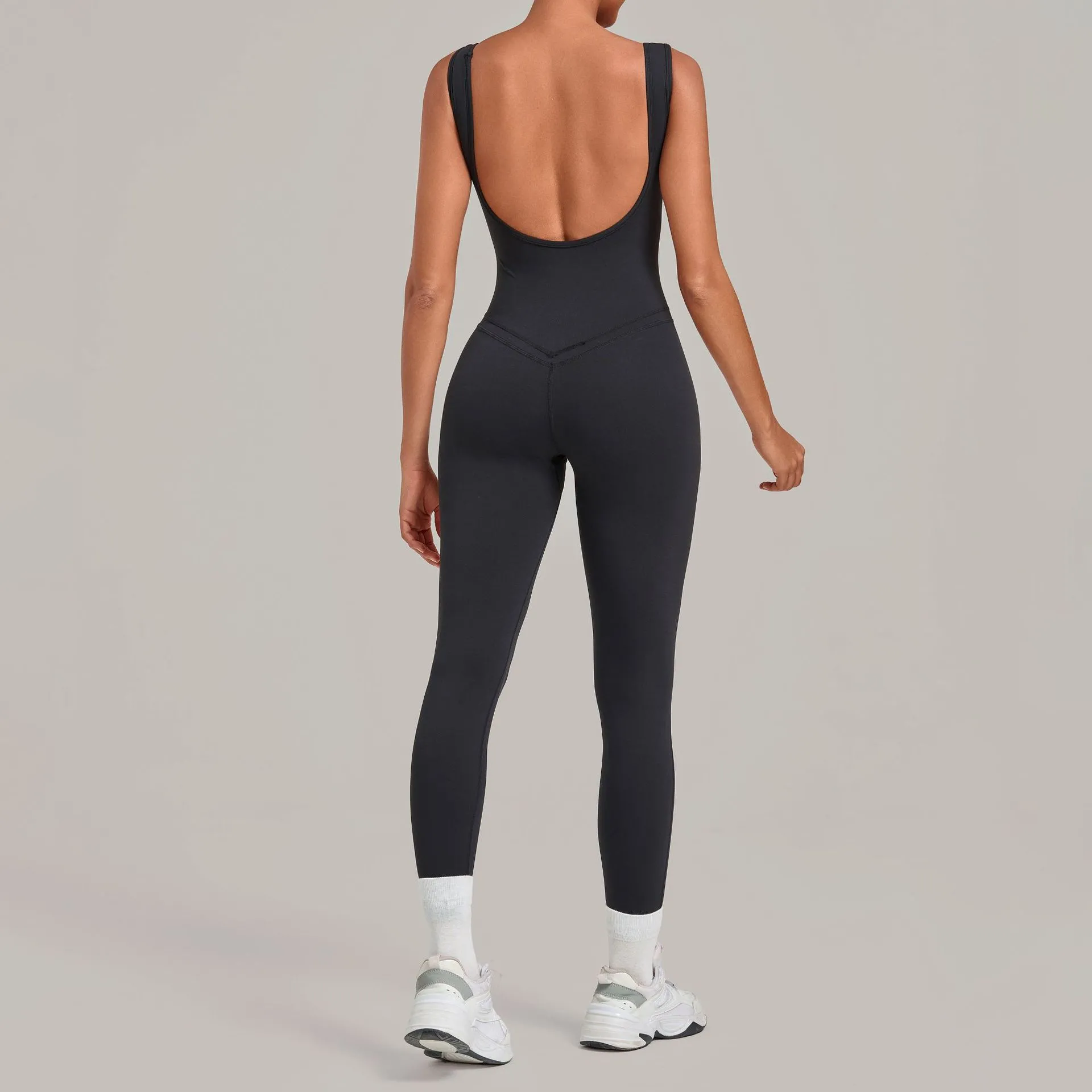 One Piece Yoga Jumpsuit Gym Bodysuit Women's Sports Jumpsuits Backless Sleeveless Tight Long Sportswear FGB7919