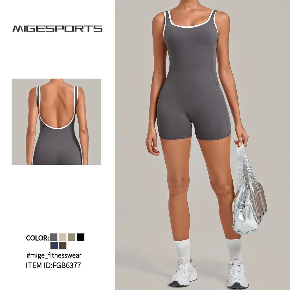 Sports Jumpsuit for Women Yoga Top Training Sports Shorts Bodysuit Jumpsuit Women FGB6377