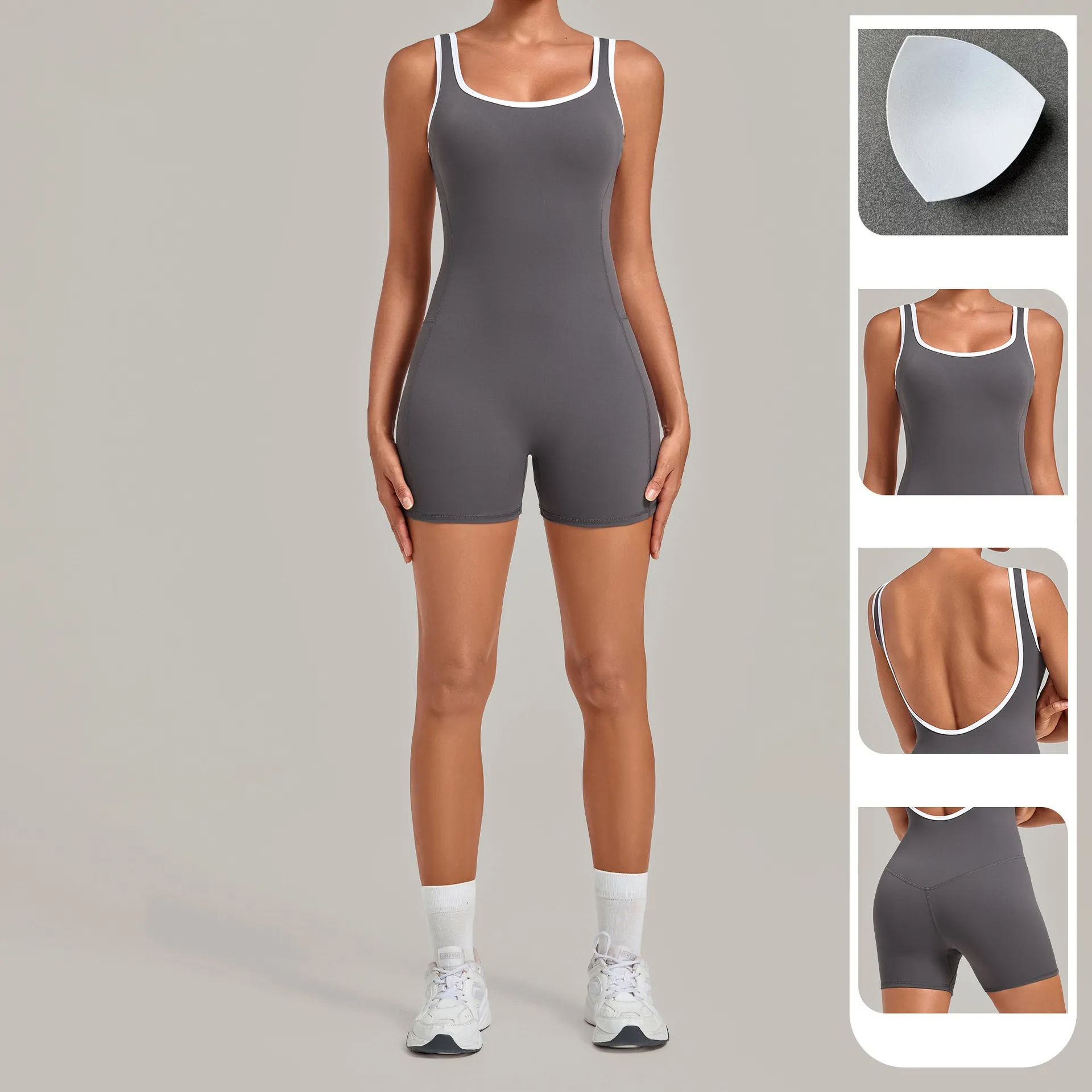 Sports Jumpsuit for Women Yoga Top Training Sports Shorts Bodysuit Jumpsuit Women FGB6377