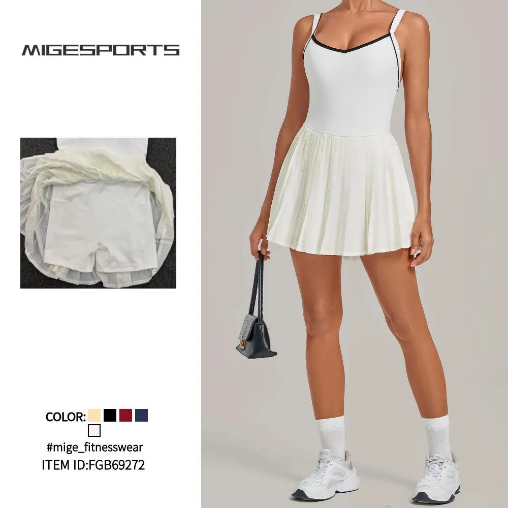 Lightweight Breathable Sexy Outdoor Tennis Golf Skirts Sports Dresses for Women FGB69272