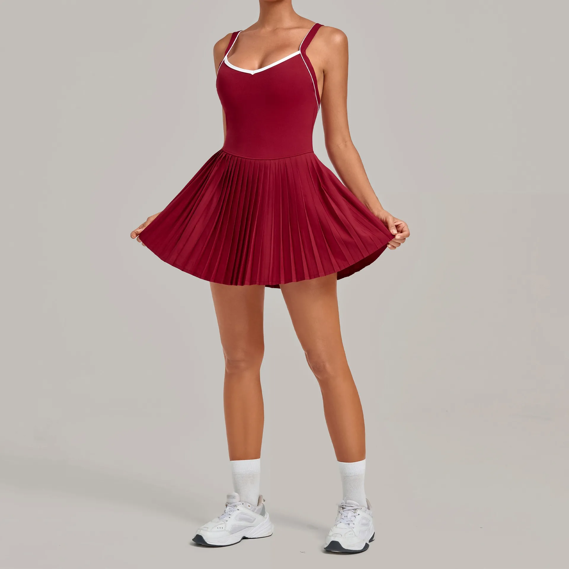 Lightweight Breathable Sexy Outdoor Tennis Golf Skirts Sports Dresses for Women FGB69272