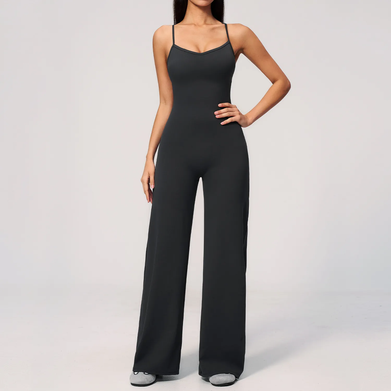 High Elastic Tight Sexy Jumpsuit Long Pant Sleeveless Workout Yoga Jumpsuit for Women Yoga FGBFLT4529-1