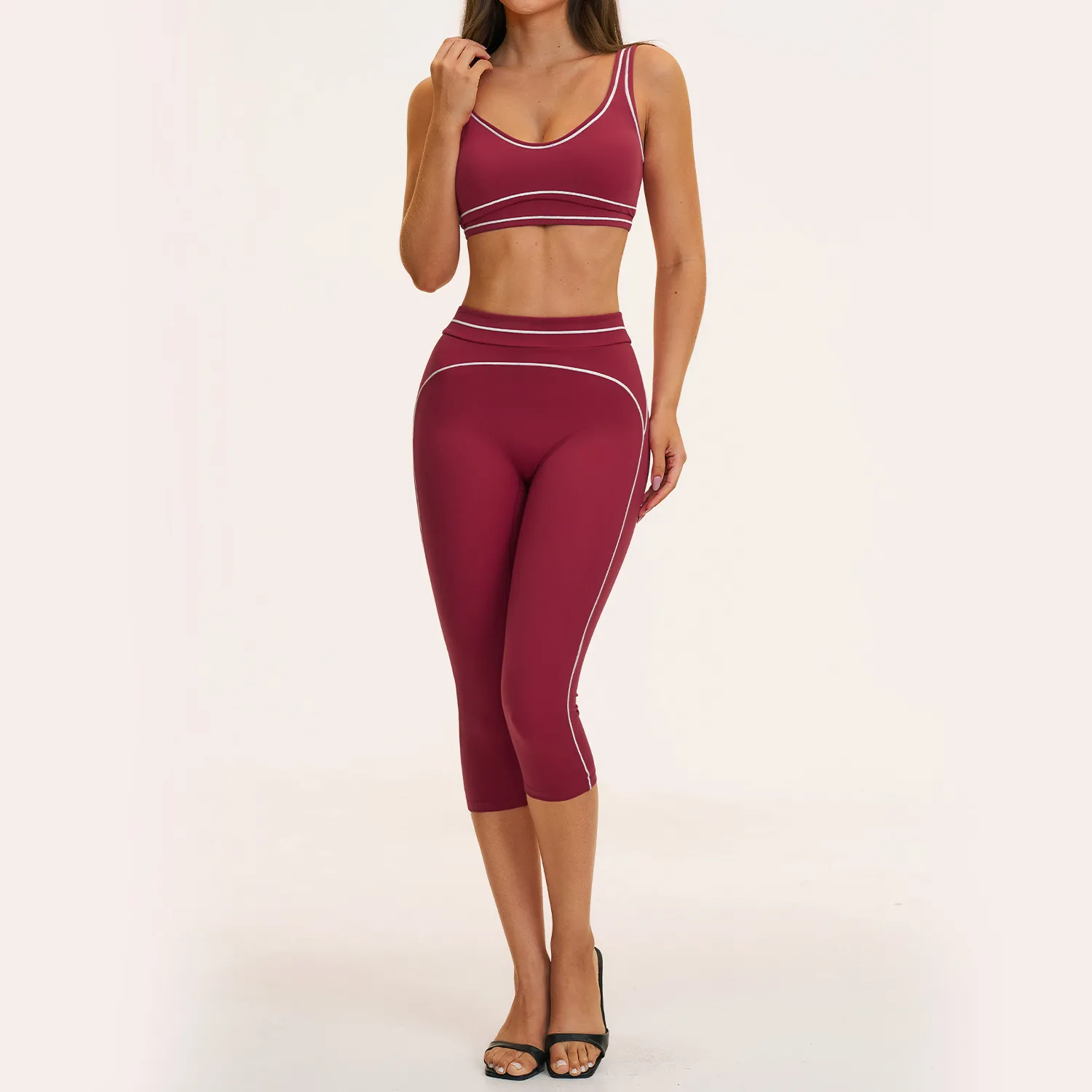 Cherry bra+3/4 length leggings
