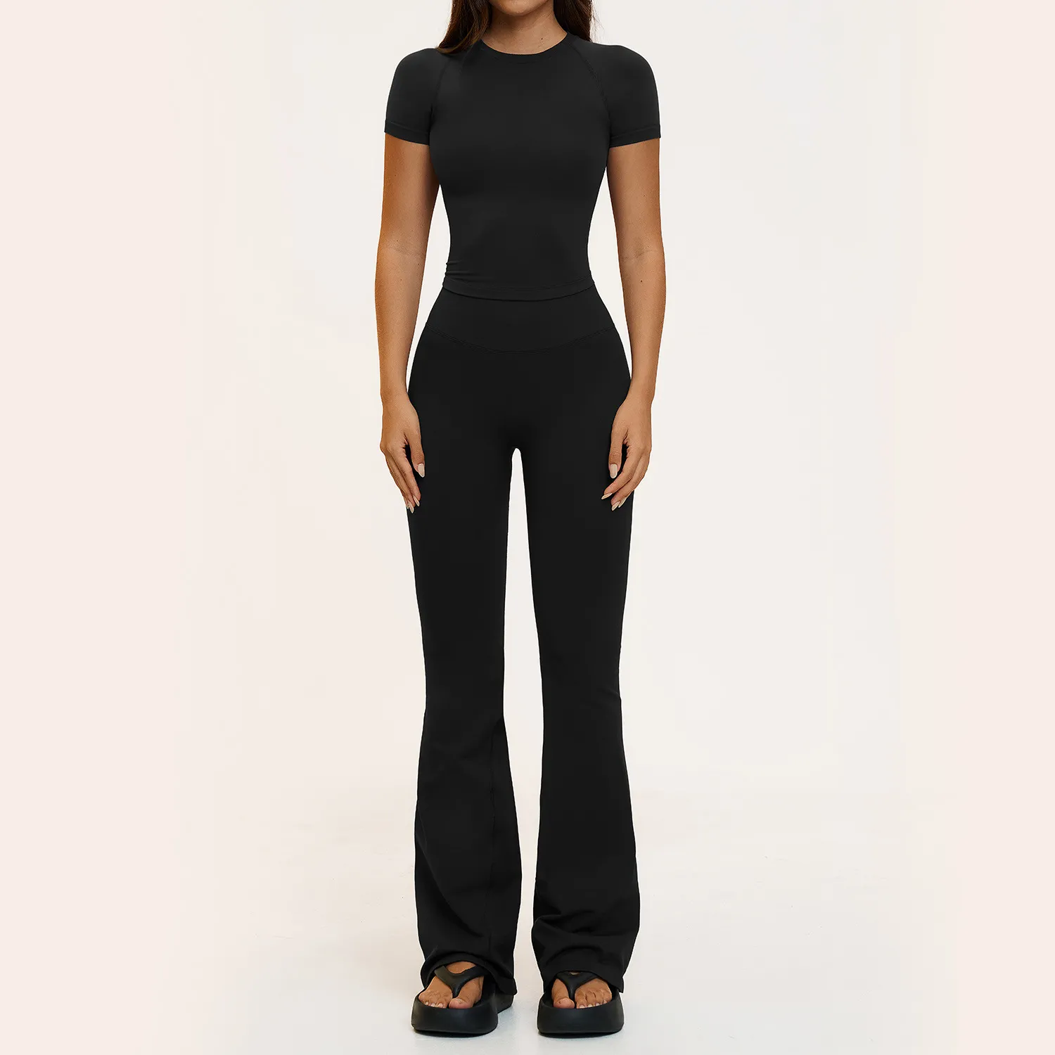 Black short sleeves+pants