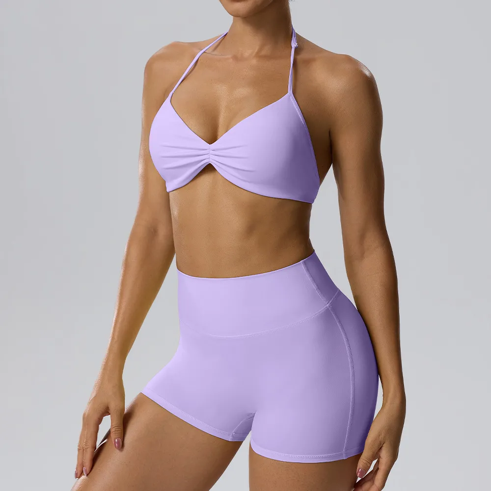 VIolet bra+shorts