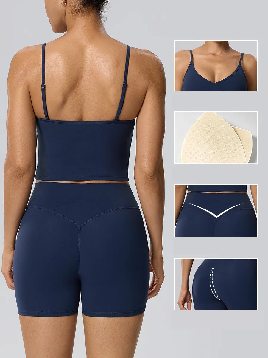 Gym Fitness Yoga Set Singlets Shorts Women Quick Dry Outdoor Running Sportswear FGB62128+62428