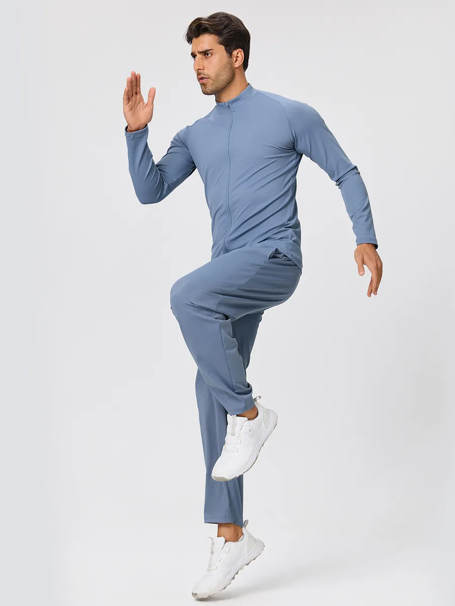 Men's Casual Two Piece Solid Tracksuit Set Gym Fitness Sports Wear EFGBYEL-61616+51345