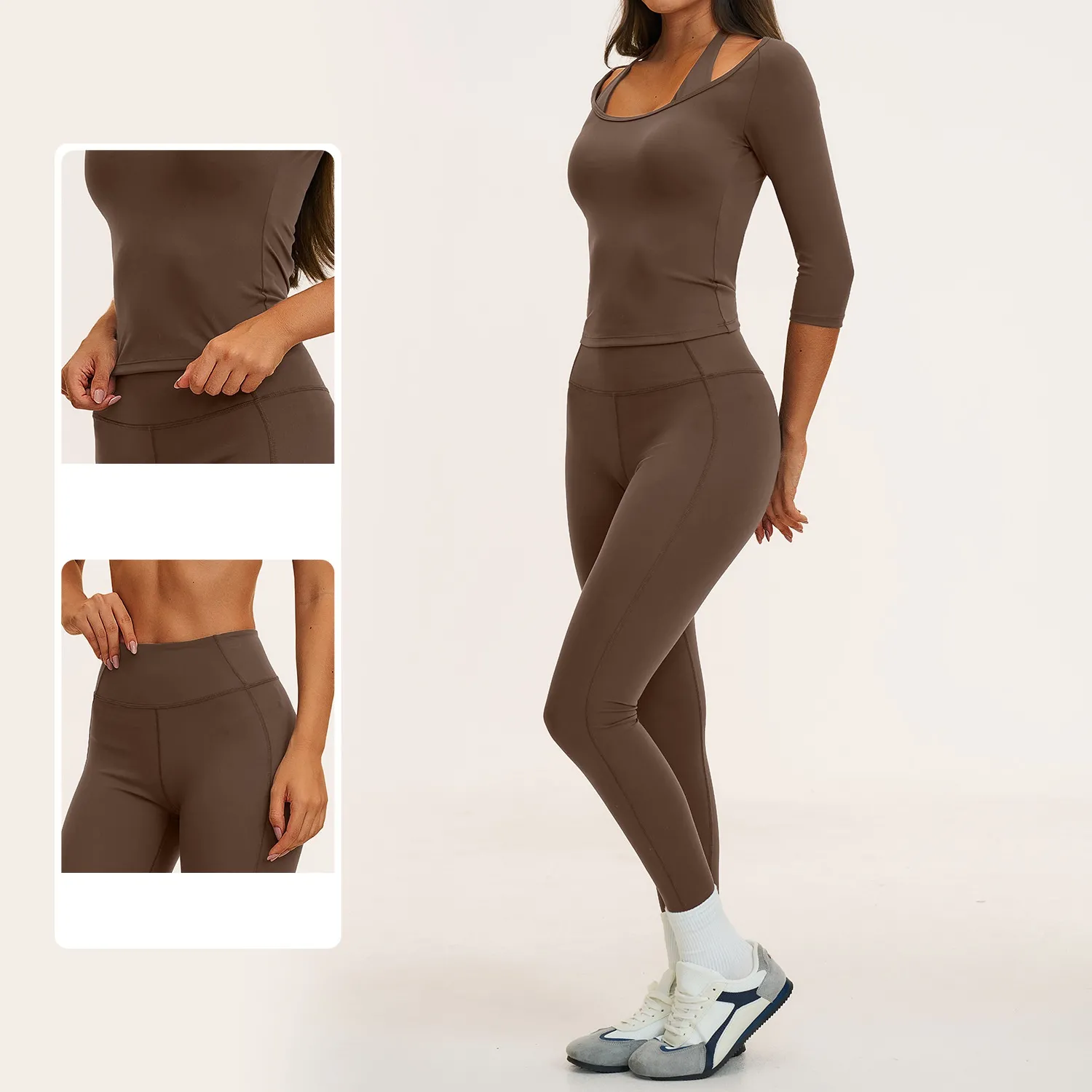 Women Active Wears Yoga Sets Halter Bra Tank Top Legging Pants Outdoor Gym Sportswear Outfits FGBTZ5575