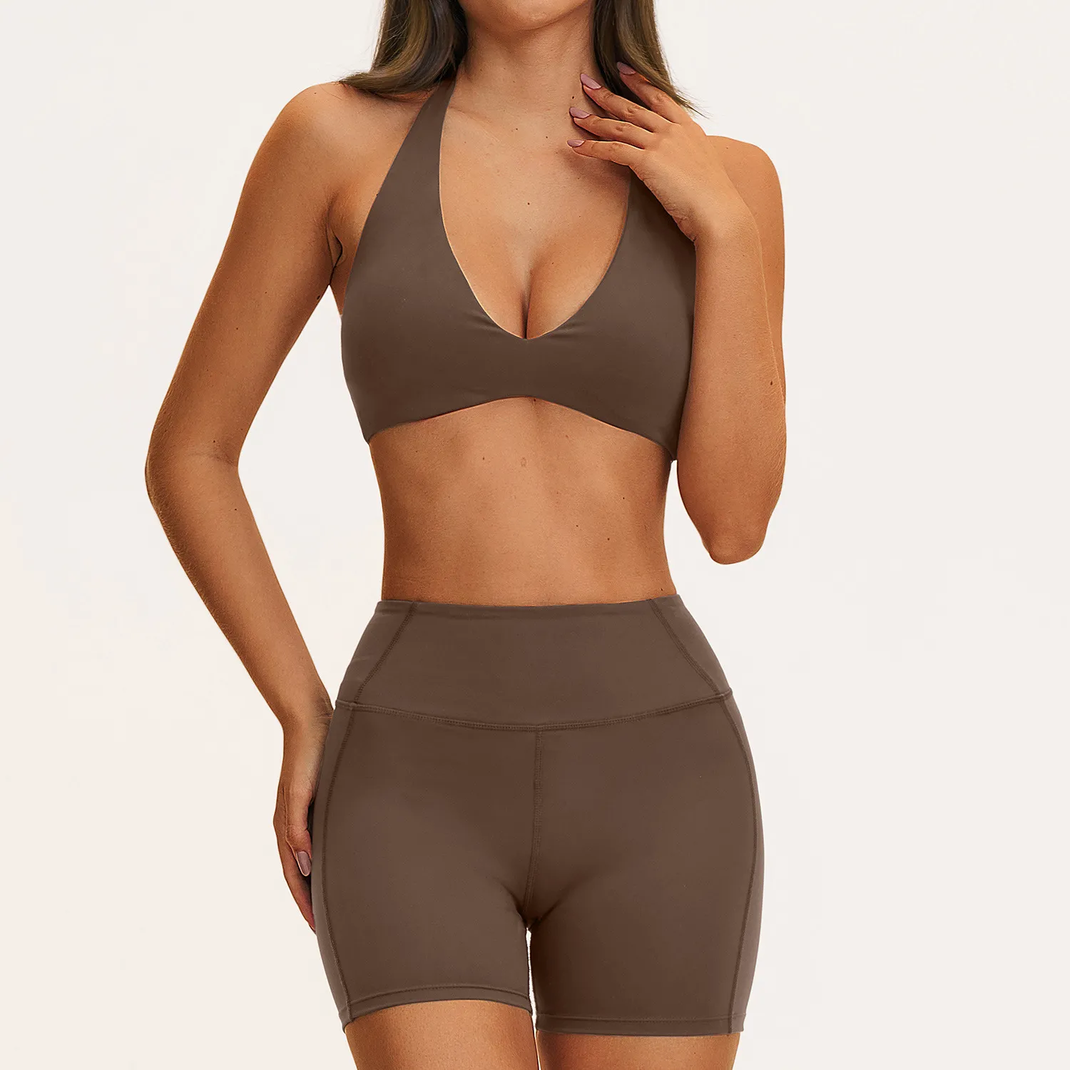 Chocolate bra+shorts