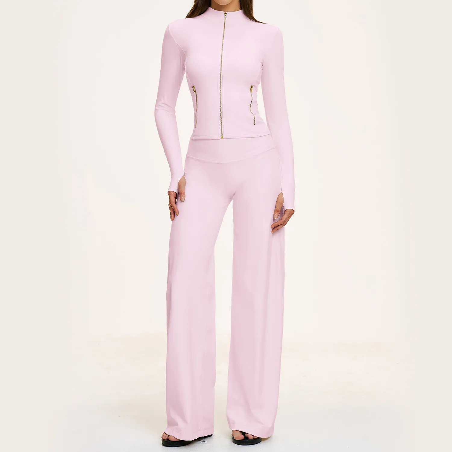 Baby pink  jackets+pants