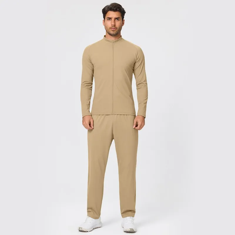 Men's Casual Two Piece Solid Tracksuit Set Gym Fitness Sports Wear EFGBYEL-61616+51345