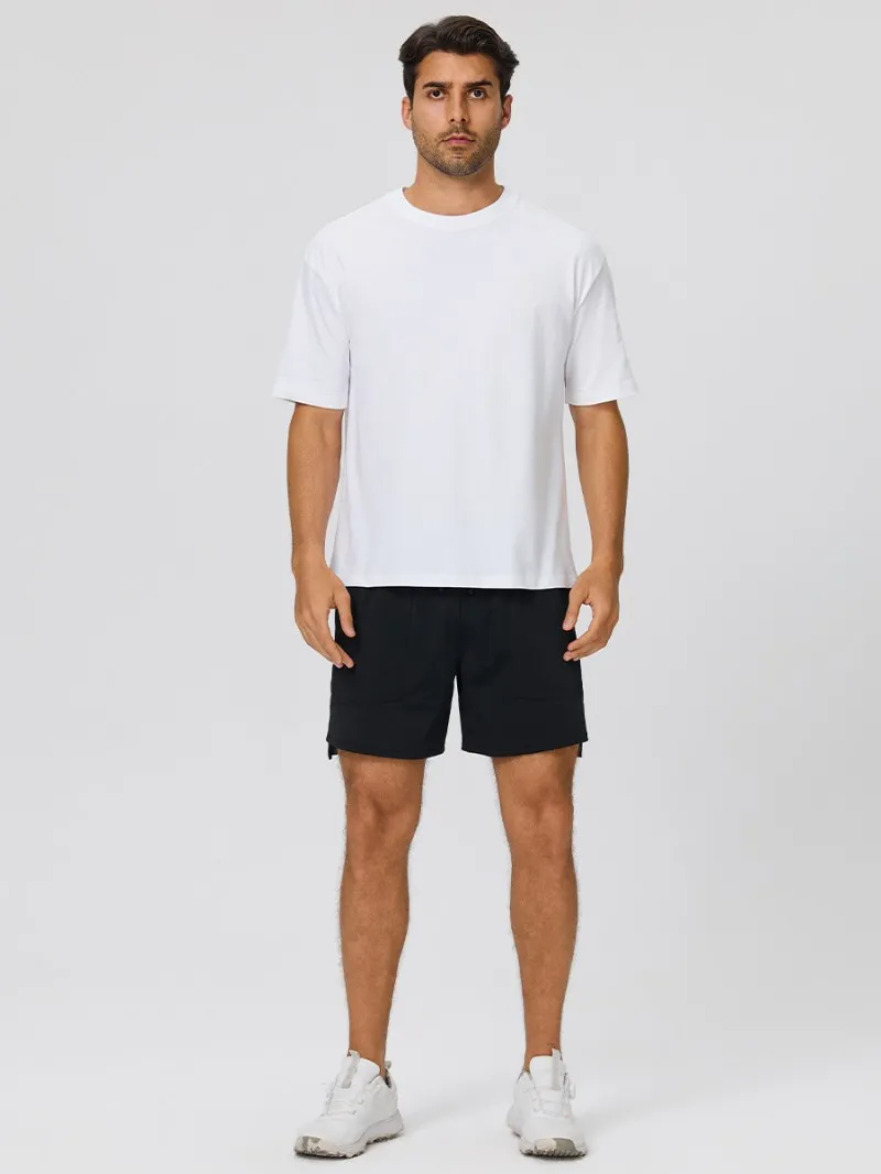 Men's Summer Quick-drying Sports Tee Shirt 100%Cotton Casual Breathable Fitness T-shirt EFGBYEL-D62001