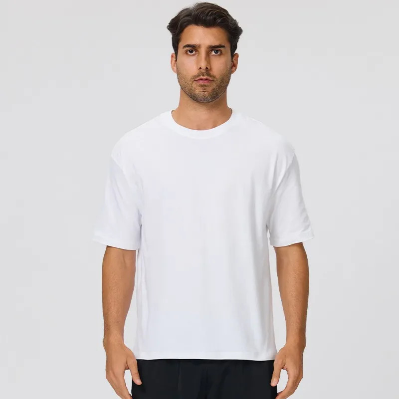 Men's Summer Quick-drying Sports Tee Shirt 100%Cotton Casual Breathable Fitness T-shirt EFGBYEL-D62001