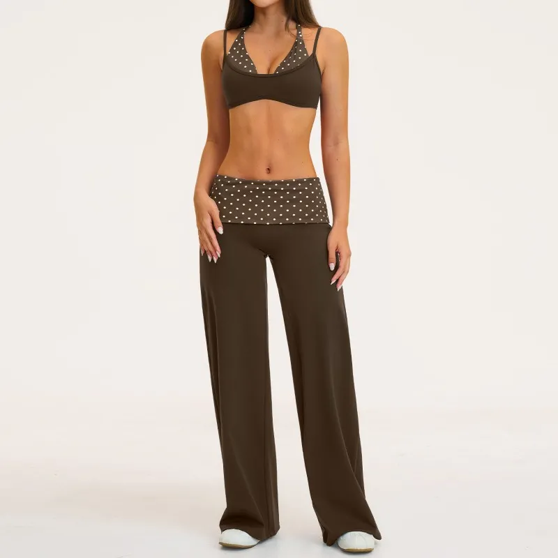 Gym Wear Women's Yoga Set Outfit Yoga Set Fitness Clothes Activewear Workout Sets  FGBTZ2567