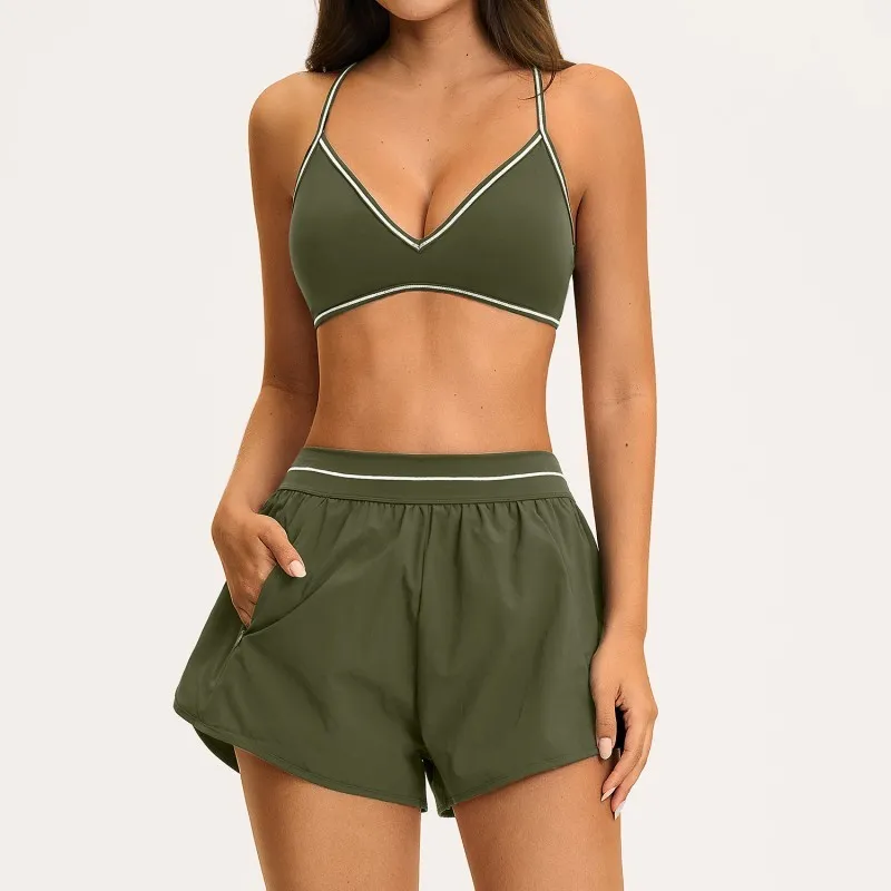 Olive  bra+shorts-2