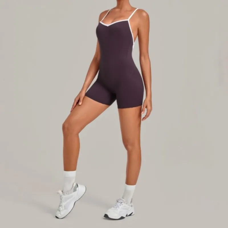 Sleeveless Fitness Yoga Jumpsuit Belly One-piece Stylish and Comfortable Fitness Wear FGB3369
