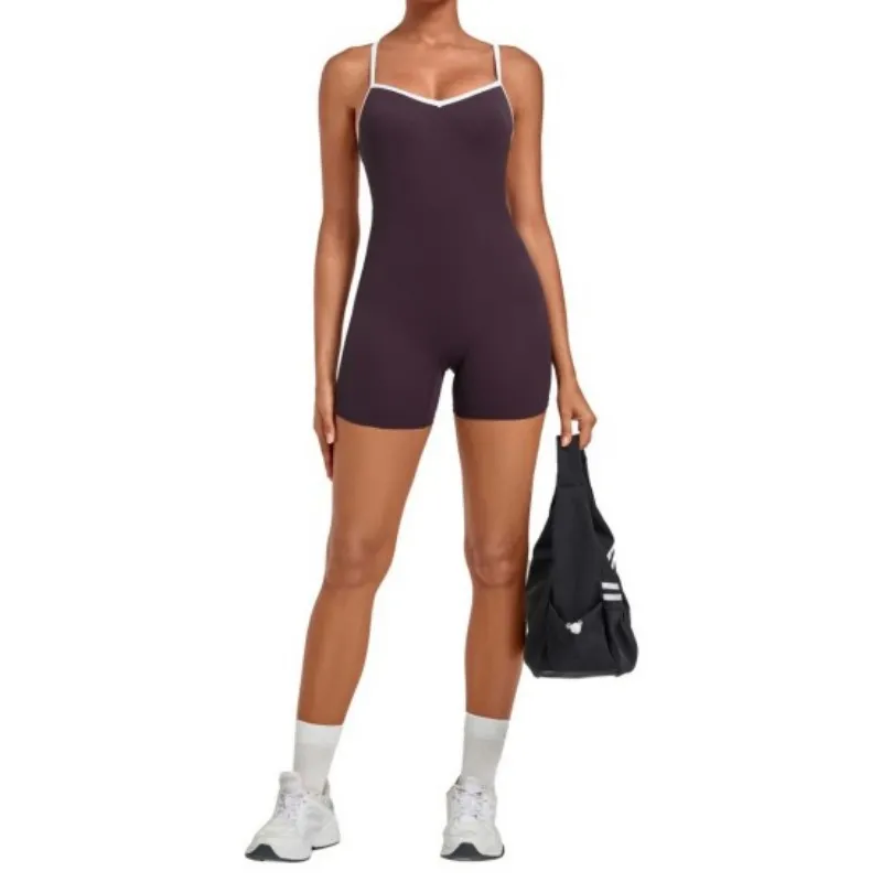 Sleeveless Fitness Yoga Jumpsuit Belly One-piece Stylish and Comfortable Fitness Wear FGB3369