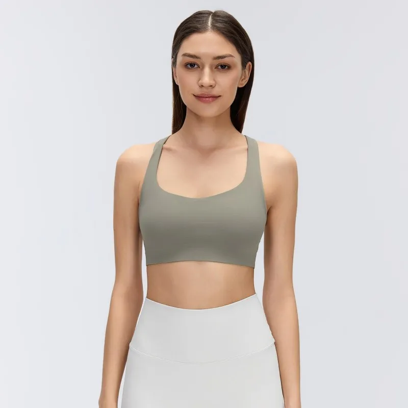 Solid Color Women's Fitness Yoga Bra Sets Lightweight Breathable Sports Training Yoga Bra FGBD26057