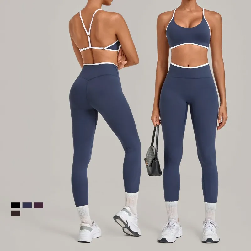 Women Sets Fitness Yoga Bra Leggings Stretch Breathable High Waist Workout Apparel FGB2552+8203