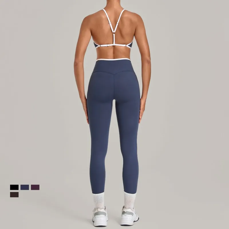Women Sets Fitness Yoga Bra Leggings Stretch Breathable High Waist Workout Apparel FGB2552+8203