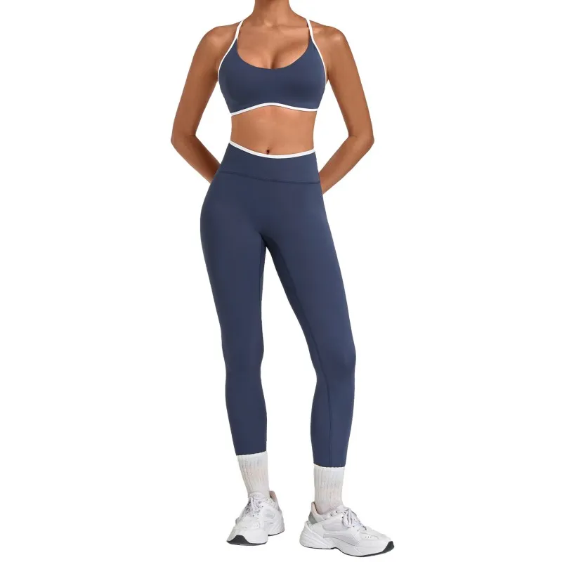 Women Sets Fitness Yoga Bra Leggings Stretch Breathable High Waist Workout Apparel FGB2552+8203