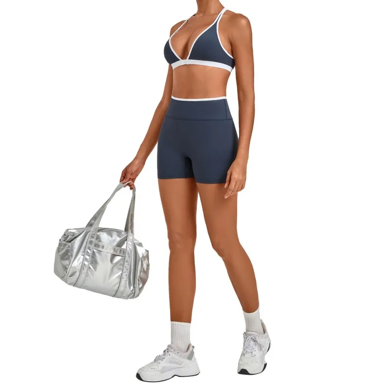 Women's Yoga Set Gym Shorts & Sport Bras Workout Breathable FGB9252+8102