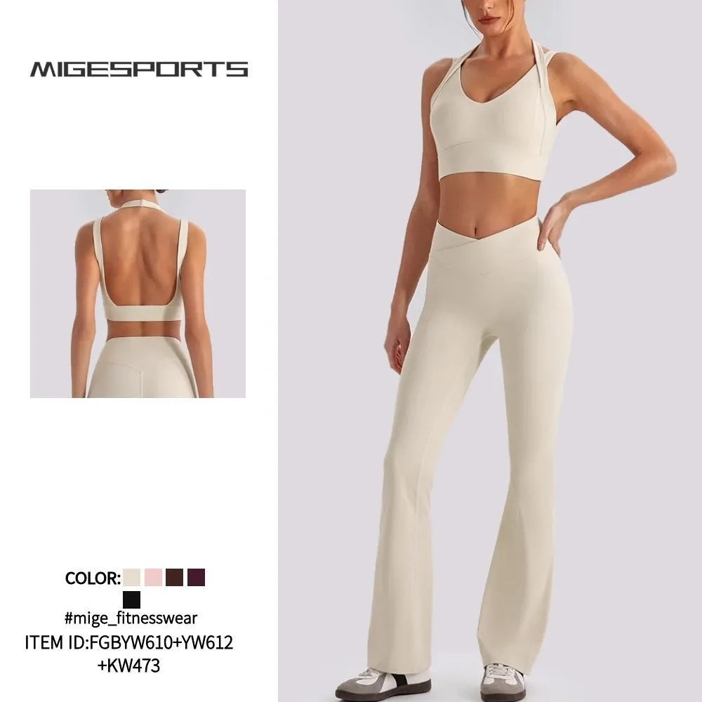 Gym Clothing Active Wear Yoga Set Bra Jackets Tight Fitting Short Top Casual Fitness Suit Women Yoga Sets FGBYW610+YW612+KW473