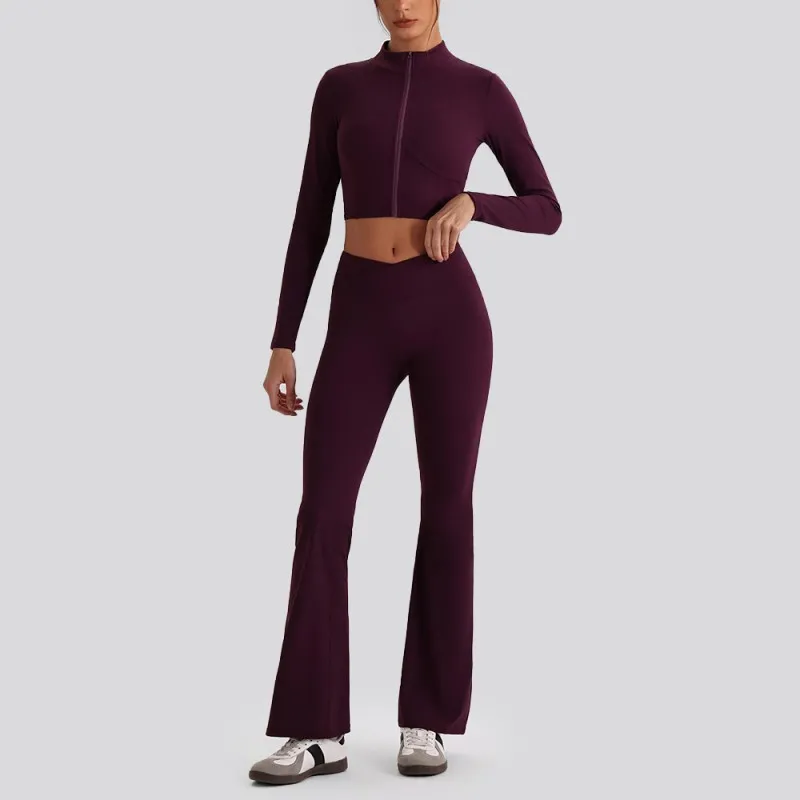 Gym Clothing Active Wear Yoga Set Bra Jackets Tight Fitting Short Top Casual Fitness Suit Women Yoga Sets FGBYW610+YW612+KW473