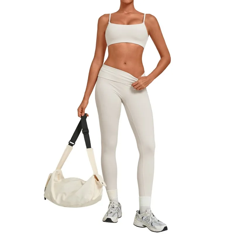 Women's Solid Sports Yoga Wear Bra Leggings Breathable Fitness 2- Piece Yoga Set Spandex/Nylon FGB1192+3301